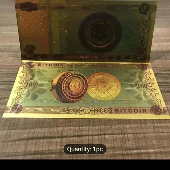 Bitcoin Commemorative Bill: A Limited Edition American Golden Foil Coin - Picture 5 of 9